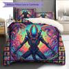 Cartoon Pattern Bedding Quilt Set Quilt Cover Pillowcase Home Decoration Birthday Gift (1 * Duvet Cover + 2 * Pillowcase, Without Core)