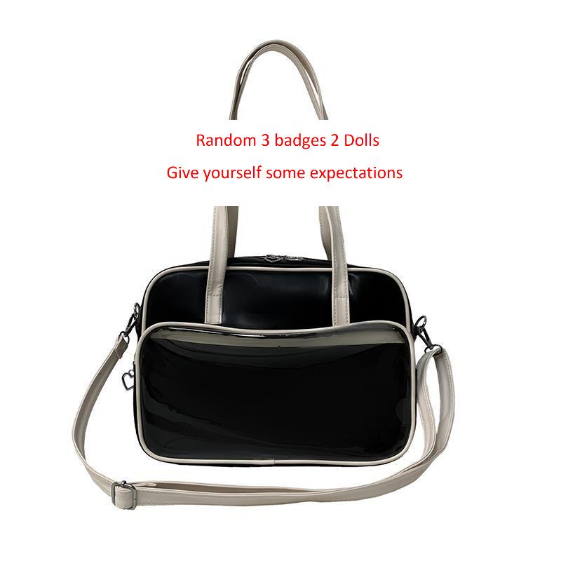 Japanese School Style Single Shoulder Transparent Itabag Two-Dimensional Doll Oblique Span Handbag Girl Student Jk Shoulder Bag