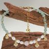 Chinese Retro Natural Stone & Freshwater Pearl Layered Bracelet - Original Design Jewelry