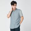 Menseye Panel Contrast Color Casual Square Collar Lightly Mature Short Sleeve