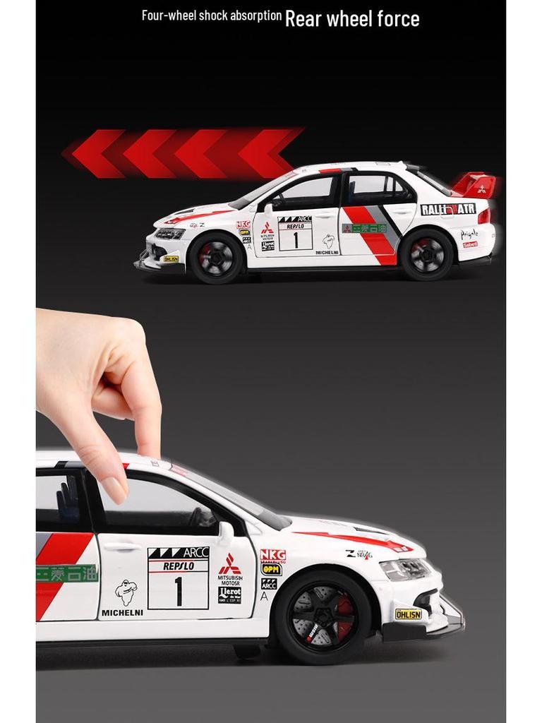 Mitsubishi Evo 1:32 Alloy Car Model with Pull-Back and Sound Effects - EVO Rally Series Collectible Ornament