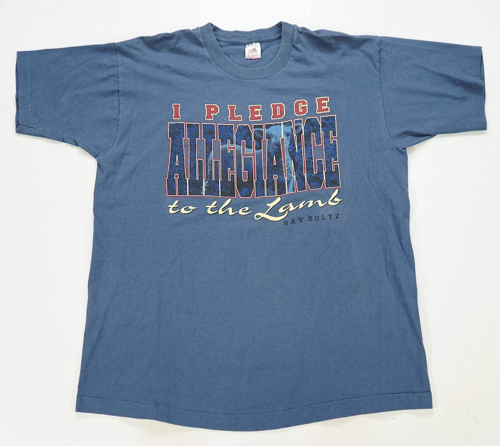 Rare Vintage Ray Boltz I Pledge Allegiance to the Lamb T Shirt 90s Christian XL 2XL