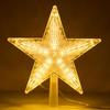 Christmas Decoration Glowing Tree Topper Glitter Shining Star Xmas Tree Ornaments for Home Decor Navidad New Year 2026 Gift