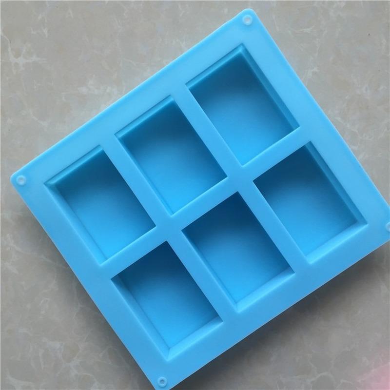 Creative New DIY Handmade Rectangular Soap Silicone Cake Mold Handmade Cold Soap Mold Making Soap 100g Home Kitchen Baking Mould