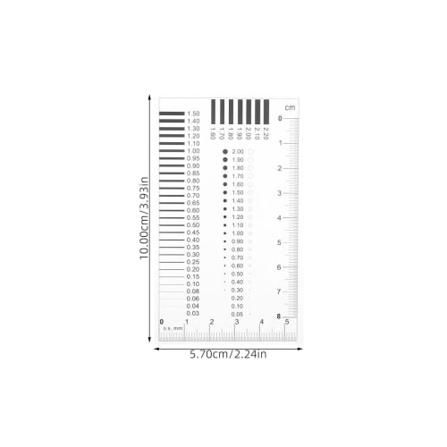 BUGUUYO Badge Gauge Transparent Ruler, Crack Monitoring Ruler, Crack Gauge, Area Measuring Device, Plastic