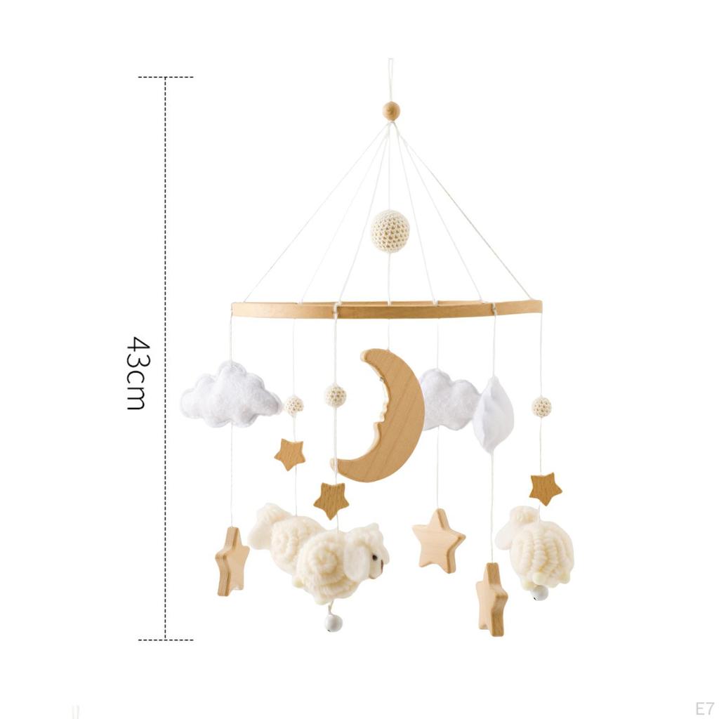 Crib Mobile Felt Hanging Decoration Early Development Nursery Decor Newborn Rattles Bed Bell Toy for