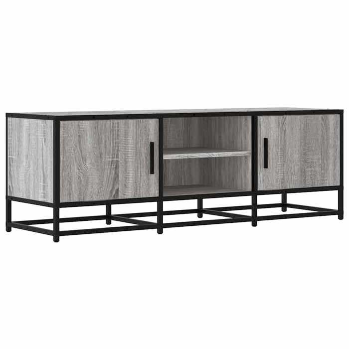 VidaXL TV Stand Sonoma Grey 120x35x41 Cm Engineered Wood and Metal, TV Bench, Hi-fi Cabinet, Entertainment Center, Sideboard 848842