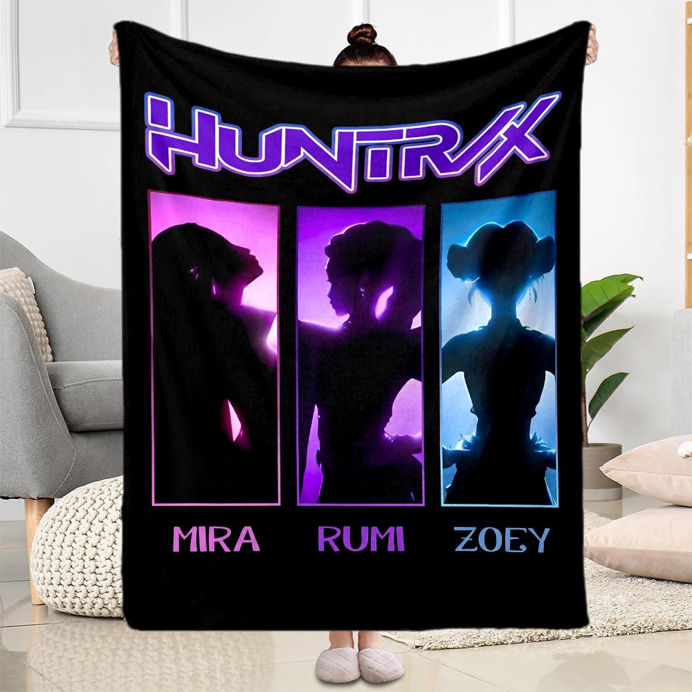 Huntrx Cyberpunk Fashion Blanket Comfortable Perfect for Sofa Seaside Bed for All Seasons Modern Style Unique Gift for Family and Friends Camping