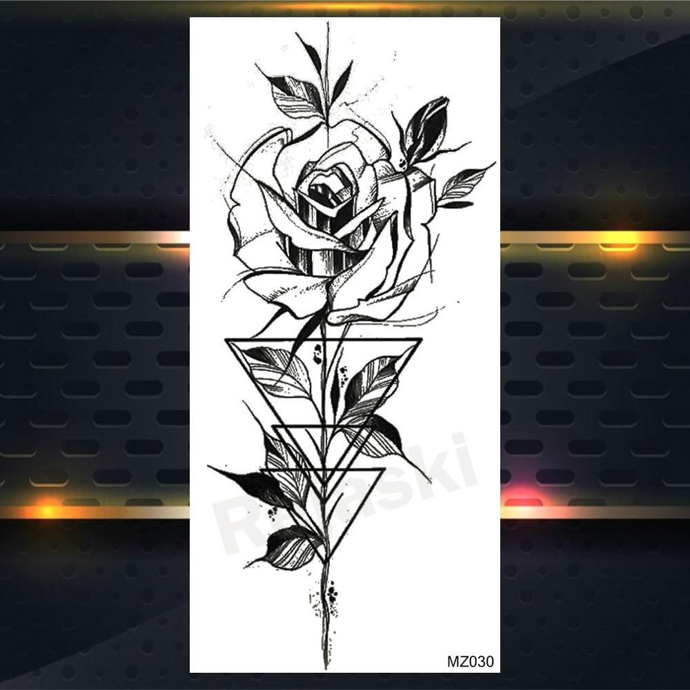 Adler Temporäre Tattoos für Männer Frauen Wolf Schwarz Tier Tattoo Tiger Wald Elch Geometrie Berg Fake Tatoo Skorpion Hände Arm