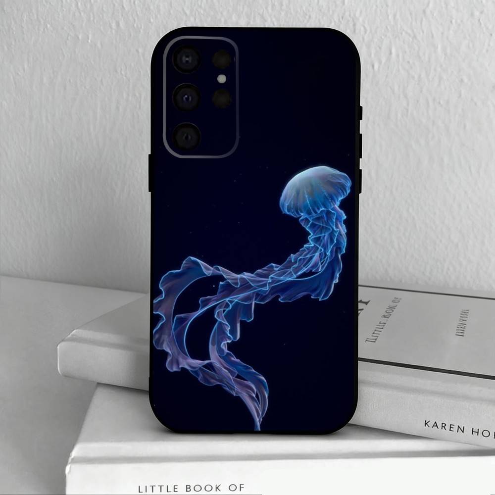 Pink Jellyfish Tear  Phone Case For Samsung S25,S24,S21,S22,S23,S30,Ultra,S20,Plus,Others Soft Black Case