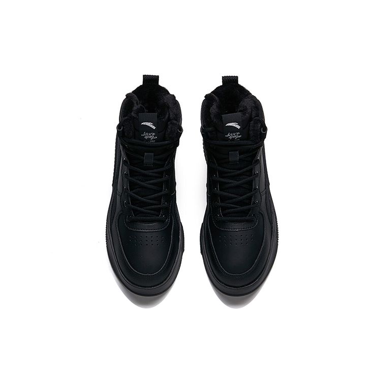Anta Warme Rutschfeste Langlebige High-Top Skateschuhe Damen Sneaker Schwarz 922148911-1