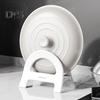Adjustable Cutting Board Holder Pot Lid Stand Auto Width Adjustment Multi-Purpose Countertop Cutting Board Holder Rack