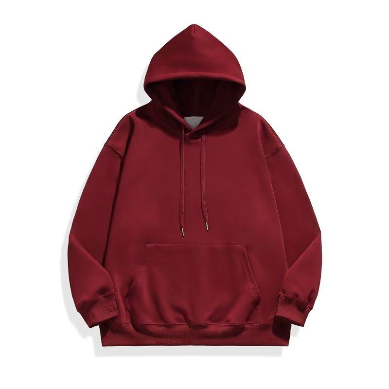 Fleece thickened sweater for men and women of the same 400g heavy Chinese cotton ins loose hooded autumn and winter clothes