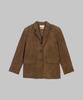 HAINT 3- Button Basic Fake Suede Jacket_Brown