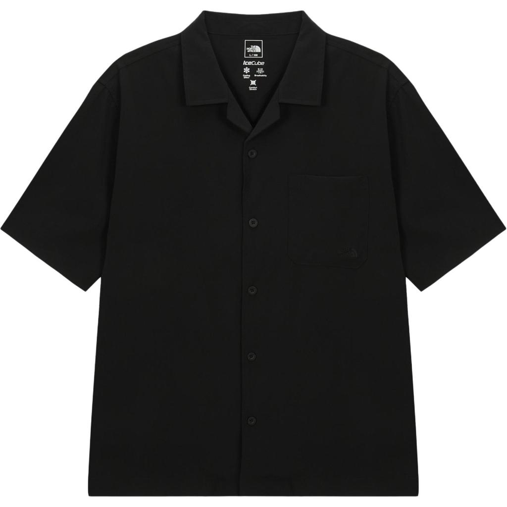 The North Face Icecube Solid Color Side Slit Single-Breasted Short Sleeve Shirt Men shirts NH8SS20A