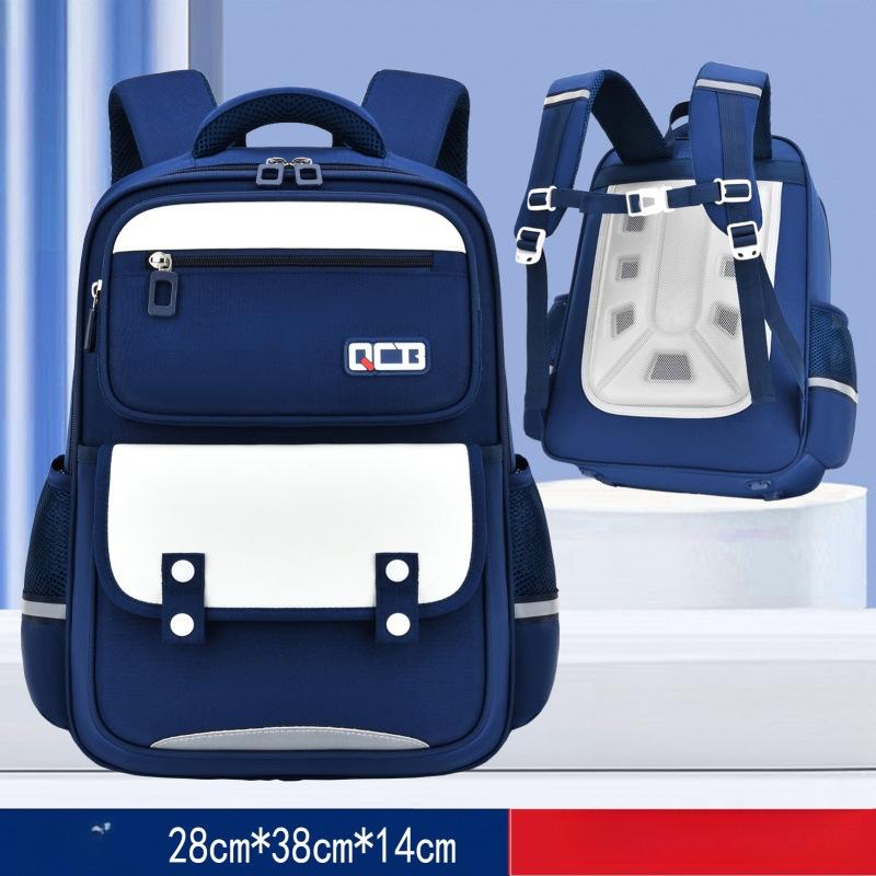 British-style Schoolbags for Primary School Students, Polyester Backpack for Children with Reduced Load, Trendy Kids