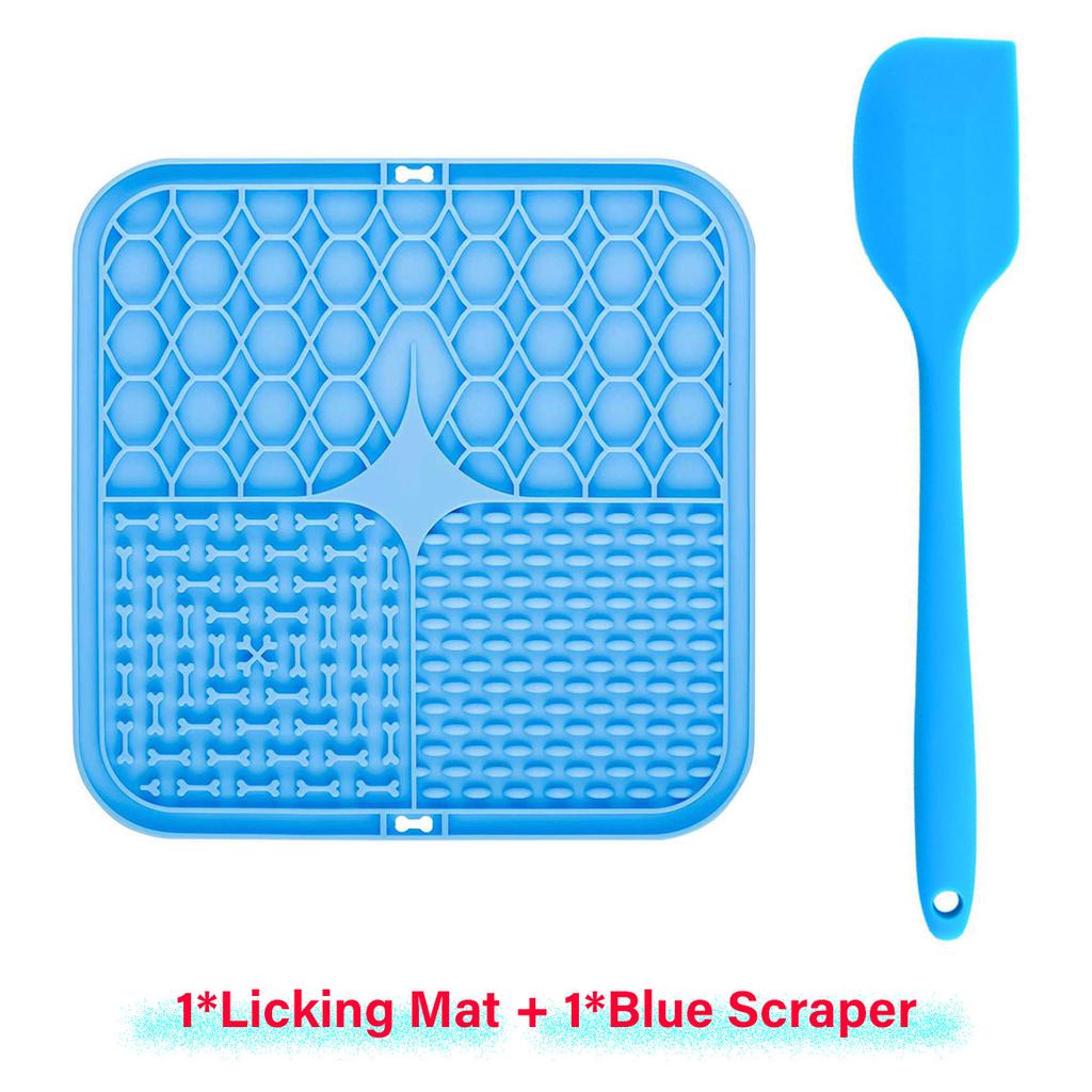 SW Pet Licking Pad Dog Cat Lick Silicone Mat Pet Slow Food Plate Feeding Bowl for Sucker Foods Training Dogs Bathing Distraction