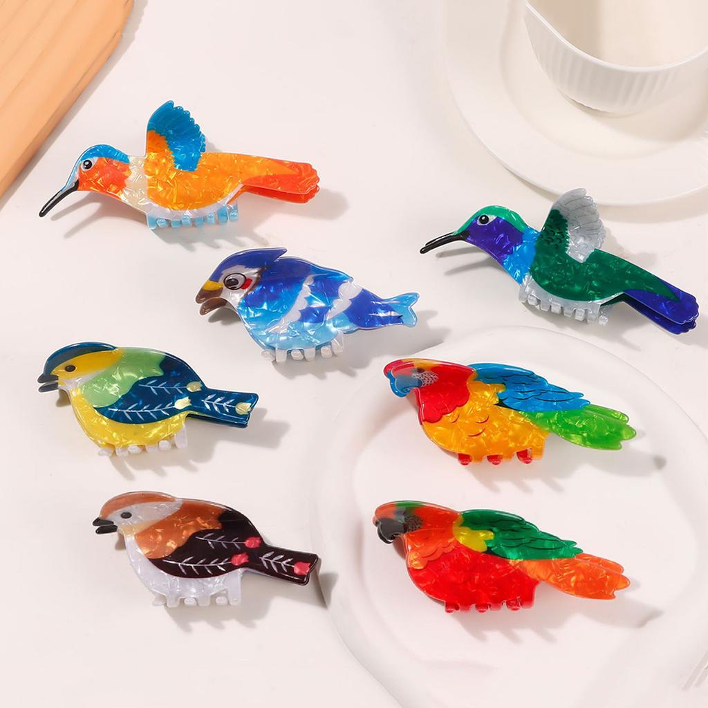 Cute Colorful Bird Hair Claw Hair Clips for Women Girls Vibrant Spring Hair Accessories Fashion Hairpins for Daily Use