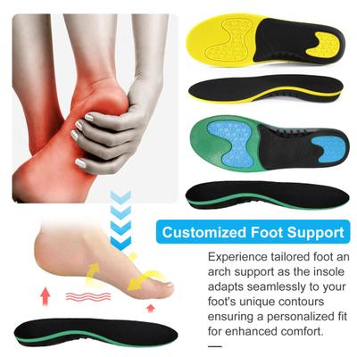 1 Pair Shock Absorbing Shoe Insoles Breathable Sneaker Inserts Arch Support Insoles Replacement Insoles for Women Men
