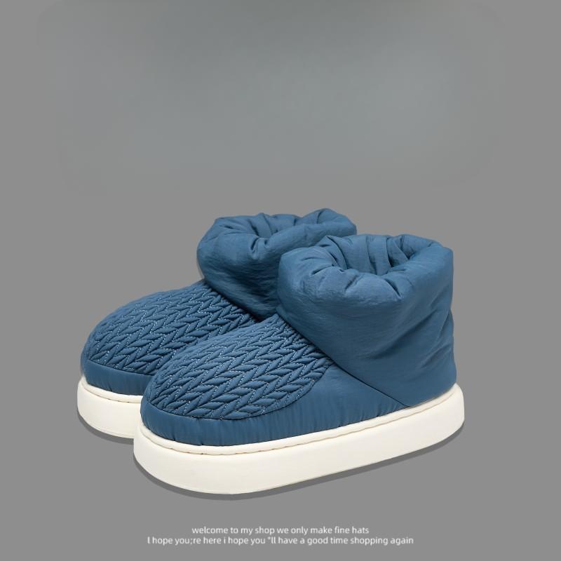 

Женские зимние пушистые теплые ботильоны до щиколотки, водонепроницаемые, на меху, пушистые тапочки, нескользящие домашние тапочки, домашняя обувь, уютные зимние ботинки для женщин для улицы и дома 40-41 [Suitable for 39-40] синий