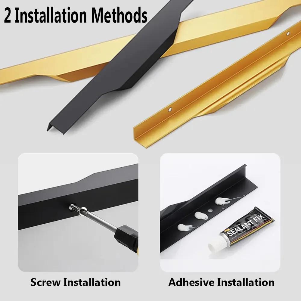 30/40/50cm Aluminiumlegierung Schranktürgriff Küche Schrank Kleiderschrank Schubladengriffe Moderne Wohnmöbel Dekoration