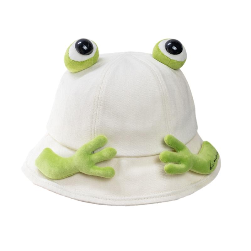Unisex Froschform Eimerhut Breite Krempe Outdoor Sommer Frühling Faltbarer Fischerhut Sonnenschutz Geschenke für Freundin