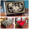 Vintage Filigree Jewelry Box with Copper Wire Inlaid Shells High Gloss Piano Lacquer Pingyao Polished Lacquerware