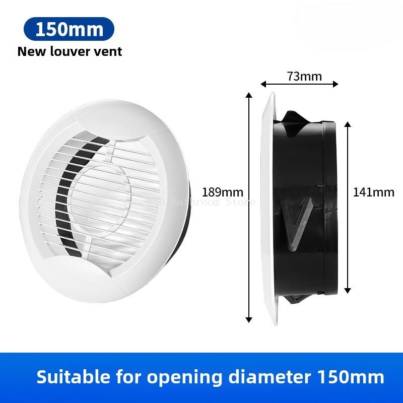 6 Types White Air Vent Extract Valve Grille Air Circulation Vents Cover 100/150mm Round Ducting Ventilation Cover Various Shapes