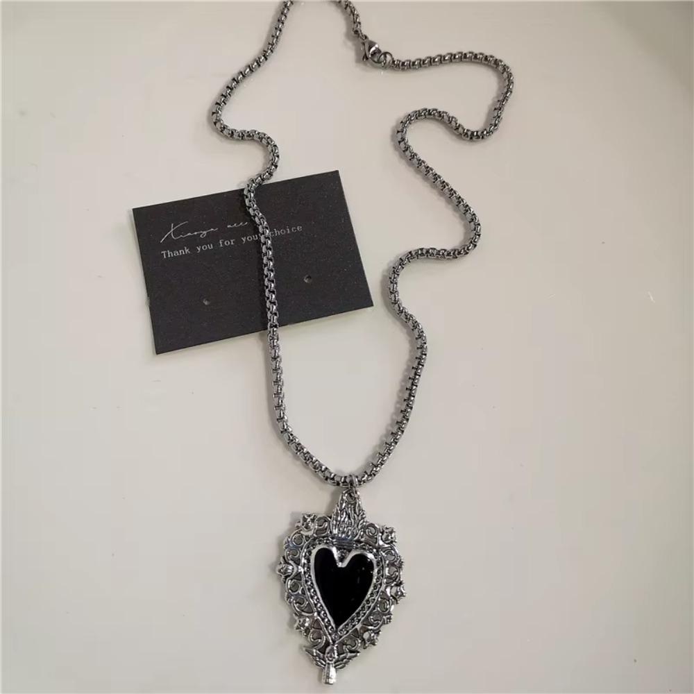 Street Vintage 90s Y2K Necklace Zinc Zinc Zinc Alloy Cross Pendant Halloween Punk Rock Necklace Men Women