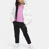 Nike Sportswear Solid Logo Ribbed Crew Neck Sports Short Sleeve T-Shirt Kids T-Shirts Pink DH5750-615