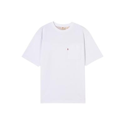 Levis Simple Comfortable Knitted Casual Round Neck Short Sleeve T-Shirt Unisex Tops 004ZS-0000