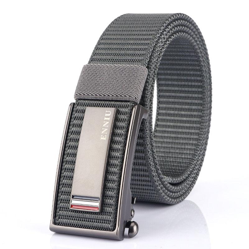 Fashion Men Tactical Belt Top Quality Comfortable Nylon Belts For Male Metal Automatic Buckle Canvas Waistband Training