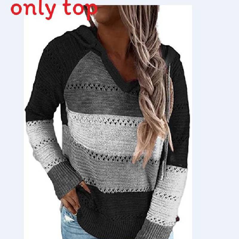 Womens Cozy Knitted Sweater With Vneck For Casual Winter Wear