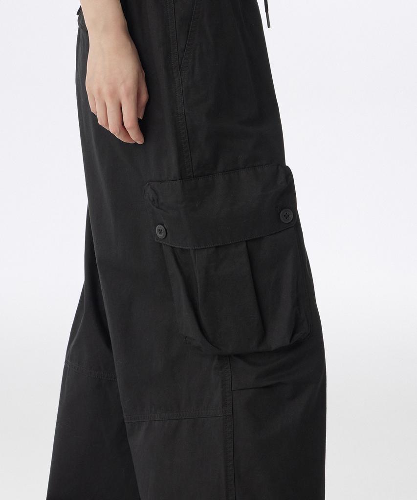 MUSINSA STANDARD WOMAN Women'S Cotton Parachute Cargo Pants [Black]