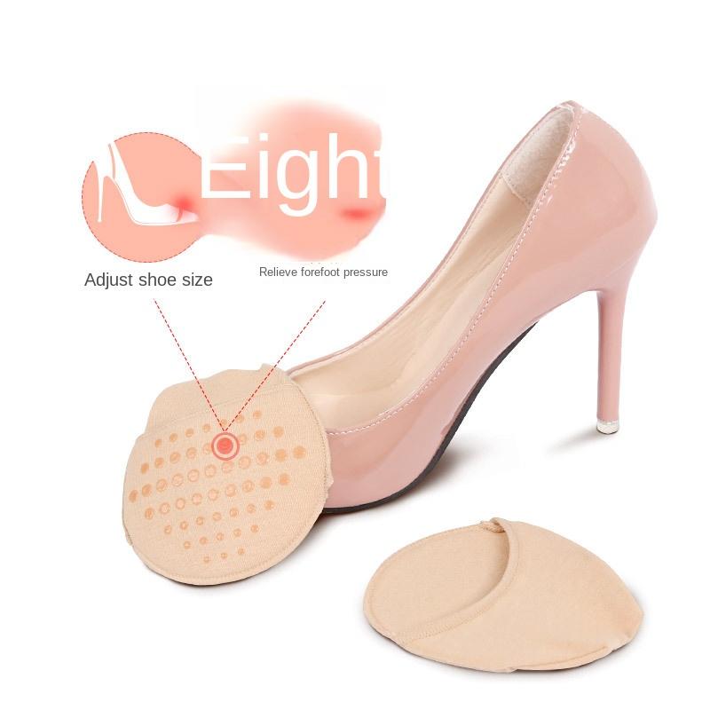 Women's Breathable Silicone Anti Slip Summer High Heels with Front Foot Socks, Half Foot Socks, Invisible