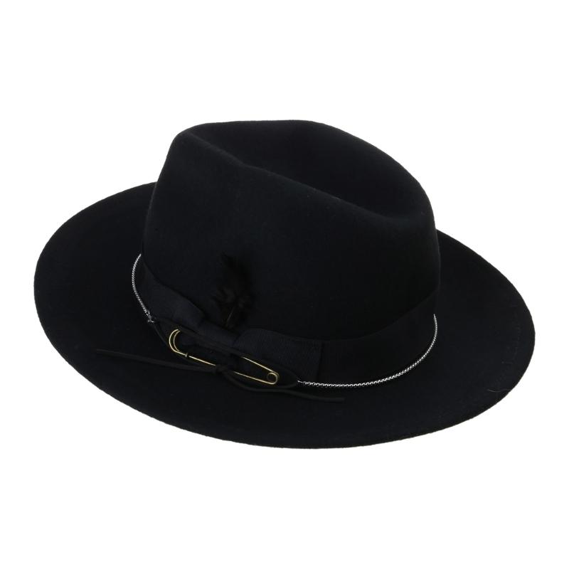 Chapéu Homburg de Lã Chapéu Exótico para Mulheres Homens Adereços para Fotos Western para Homens Mulheres Uso Unissex Chapelaria