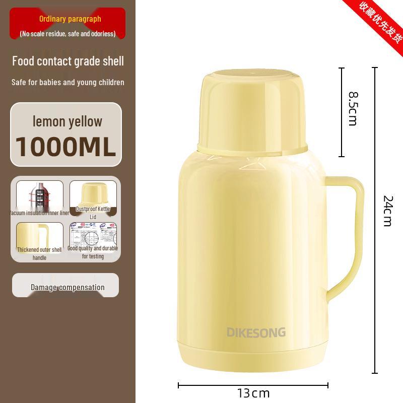 

72-Hour Long-Lasting Thermos Flask with Large Capacity & Glass Liner for Home Use – Insulated Boiling & Warm Water Kettle