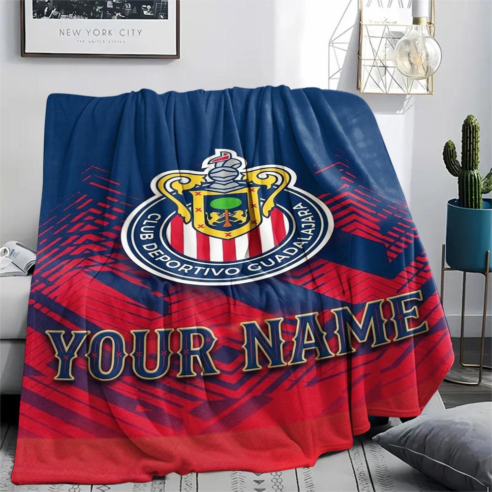 1PC Chivas Crest Fan Gear Custom Name Patterned Flannel Blanket Suitable For All Seasons For Home Decor Warmth And Comfort Gifts Holiday Present