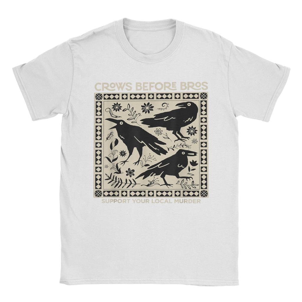 Amazing Crows Before Bros Funny T-Shirt for Men O Neck 100% Cotton T Shirts Short Sleeve Tees Classic Clothes