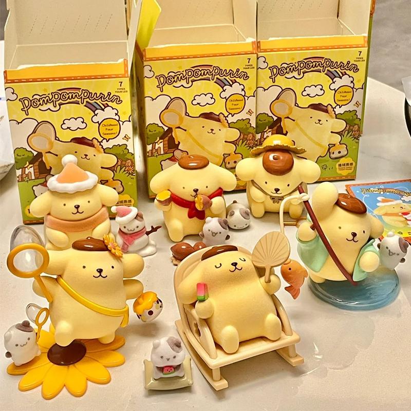 MINISO Pom Pom Purin The Four Seasons Series Blind Box PomPomPurin Anime Action Figure Surprise Bag Collection Models Toys Gifts