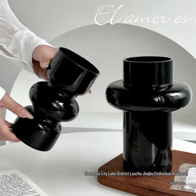 Elegant Glass Vintage Flower Vase for Living Room