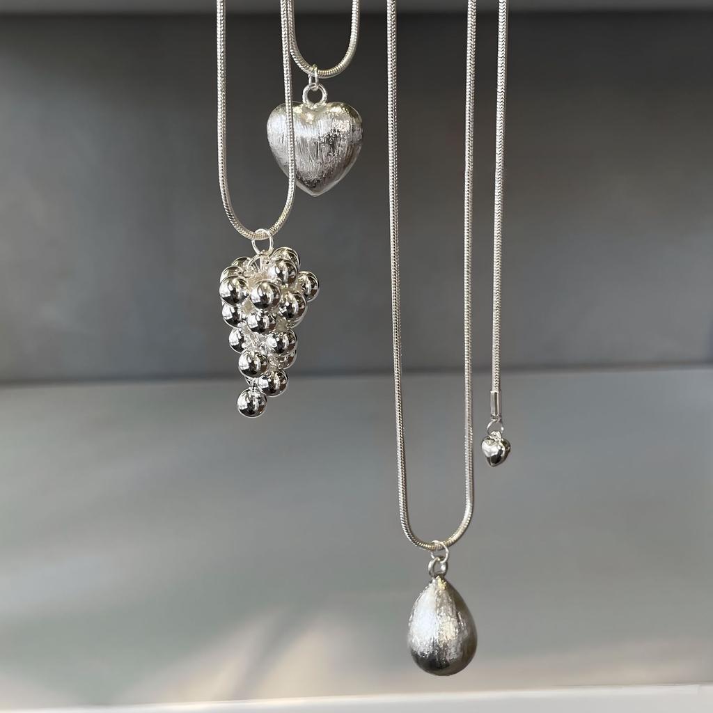Koreanische Ins Liebe Wassertropfen Anhänger Halskette Einfache Schlüsselbein Kette Design Sinn Nische Halskette Damen