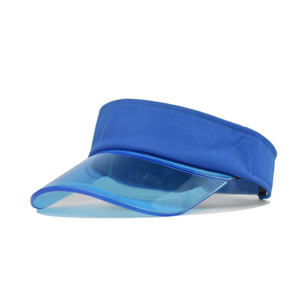 Clear Brim Summer Sun Hats Breathable Empty Top Hat Running Transparent Visor Caps  Travel Sport