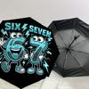 1PC Six Seven Automatic Open/Close Umbrella with Windproof, 8-Rib Sturdy Canopy, Durable Ribs, Fashionable Design,1229A
