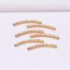 10pcs Non-Fading 24K Vacuum Gold Gypsy Tube Elbow Car Flower Flash Tube Diy Handmade Beaded Bracelet Necklace Tube Accessories