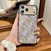Phone Case For Iphone 12 15 Plus 14 17 Air 11 Pro Max 13 16 Purple Flowers Pink Skin Friendly Raised Lens Anti Scratch Cover