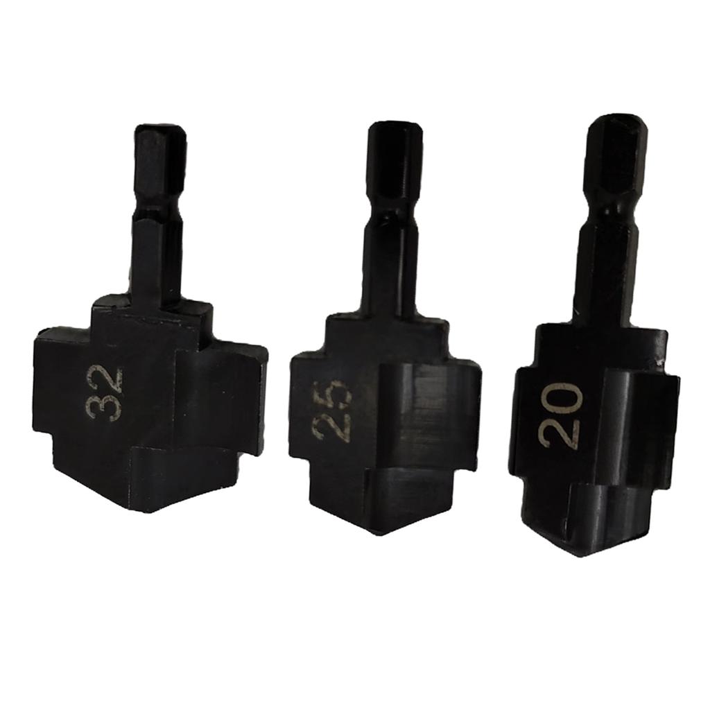 3Pcs Pipe Reaming Drill Bits HSS Ti Coated Hex Shank 1 4in Drill Bits for PPR Plastic Products Black