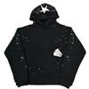 Womens Oversized Hoodie American Style Printed Sweatshirt Winter Heavyweight Casual Streetwear