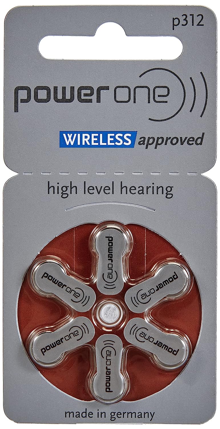 

PowerOne PR41 (312) Hearing Aid Air Batteries, 6-Pack x 10 Sheets [Parallel Import]