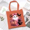 Halloween Halloween Printed Canvas Bag Lazy Style Trend Student Leisure Shoulder Bag Large Capacity